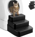 Adjustable 3 Steps Litter Box Ramp, Litter Box Step by Bartuke