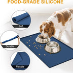 Mofason Pet Food Mat Waterproof Dog Mat 24”x16” Large – 0.5” inch Raised Edge - Image 4