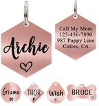 Ultra Joys Personalized Hexagon Dog Tag by UltraJoys