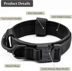 Tactical Dog Collar, Adjustable Military Training Nylon Dog Collar - Image 2