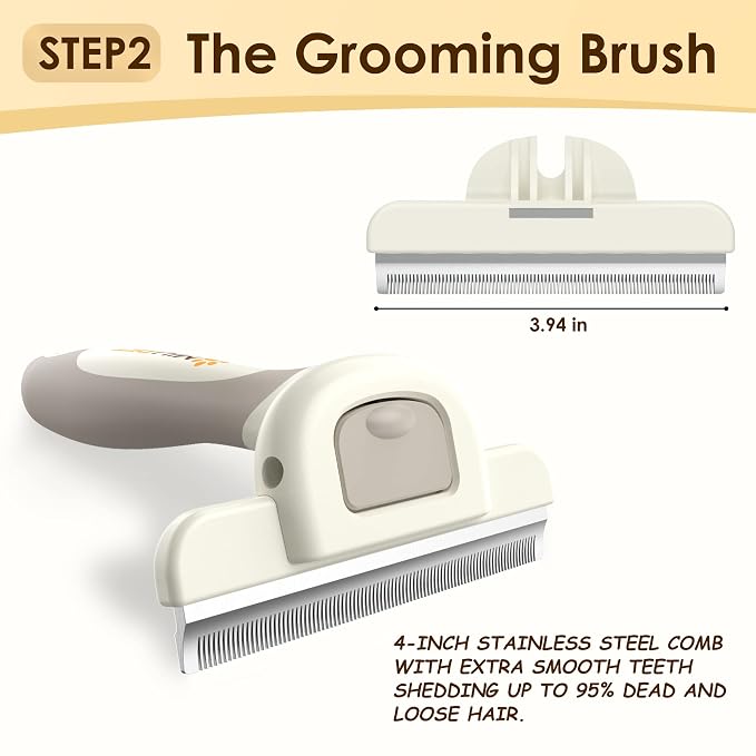 Professional Deshedding Dog Brush Grooming Kits, - Image 5