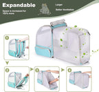 halinfer Backpack to Carry Cat and Small Puppy up to 16 Pounds, Breathable Pet - Image 5