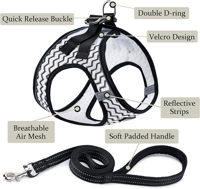 Dog Harness with Leash Set, No Pull Adjustable Reflective Step-in Puppy Pet - Image 2
