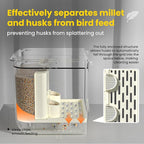 No Mess Automatic Bird Feeder, Transparent Seed Food Container, Bird Cage - Image 3