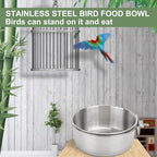 Bird Feeding Dish Cups 3 Pack Parrot Food Bowl Cage - Image 3