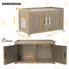 Cat Litter Box Enclosure Resin Hidden Cat Litter Box Furniture Multi-Functional - Image 5