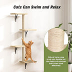 COZIWOW Wall Mounted Cat Furniture, Cat Wall Shelves and Perches, Floating Cat - Image 4