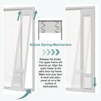 Doggie Door for Sliding Glass Doors, Adjustable Height 76 1/8"-80 7/8" Aluminum - Image 6