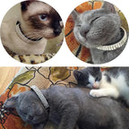 CHUKCHI Soft Velvet Safe Cat Adjustable Collar Bling Diamante - Image 8