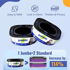 2 Pack Cat Litter Refill Bags, Non-See-Through Jumbo 60FT Cartridge Refill - Image 3