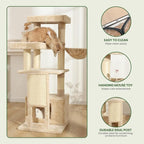 Cat Tree, 50.31-Inch Cat Tower for Indoor Cats, Cat House - Image 5