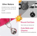 2 Pcs Pink Cat Collar with Bow Bells Breakaway Cat Bowtie Collar with Bell - Image 4