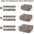 JOEJOY Rectangle Dog Bed for Large Medium Small Dogs - Image 4