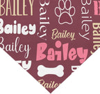 Personalized Dog Bandanas Custom Neckwear Name Button Anti-loosening Dog Scarf - Image 2