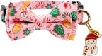 2 Pack Cotton Cat Collar with Bow Tie and Bell - Image 2