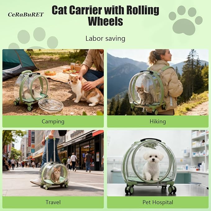 Transparent & Fully Breathable Hard Cat Carrier - Image 5