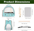 Parrot Travel Cage with Bird Cage Bells Mirror Set, Portable Small Bird - Image 2