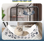 Cat Hammock for Cage Hanging Reversible 2Pack, Pet Hammock Bed Adjustable - Image 7