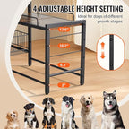 VEVOR Pet Feeding Station with Storage, 4 Height Adjustable Elevated Dog Bowl - Image 3