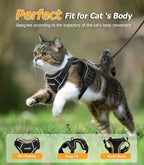 Halypet Cat Harness and Leash Set Escape Proof Adjustable Cat Leash Comfortable - Image 6