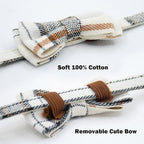 Cat Collar Breakaway with Bell and Bow Tie, Plaid Design Adjustable Safety - Image 6