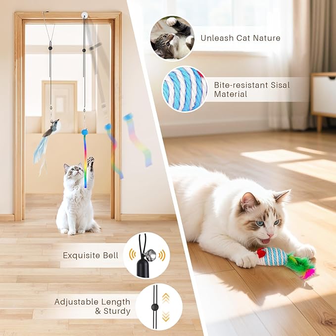 HONGDDY Interactive Bird Simulation Cat Toys，4 in 1 Cat Toys - Image 3