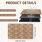 Dog Food Mat for Bowls, Absorbent Quick Dry Dog Cat Mats for Food and Water - Image 2