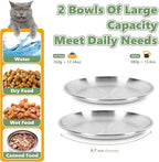 6-Pack Stainless Steel Cat Food Bowls, Shallow Whisker-Friendly Non-Slip - Image 5