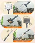 Pawfly Aquarium Cleaning Tools, 7 in 1 Fish Tank Cleaning Kit, Algae Scraper - Image 4