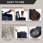Gardner Pet Automatic Gravity Cat Food Feeder and Water Dispenser Stainless - Image 6