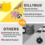 Cat Collar Breakaway with Bells, 2 Pack Soft Butterfly Kitten Collar with - Image 7