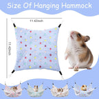 4 Pack Small Animal Hammock, 11.4x11.4 Inch Guinea Pig Rat Ferret Hanging Bed - Image 2