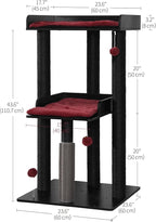 FourFurPets 43.7" Cat Tree, Modern Cat Tree Tower, Cat Tower - Image 5
