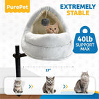 Cat Desk Bed with Scratching Post – Elevated Modern Perch - Image 4