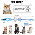 Airtag Cat Collar with Bells and Bowtie -Safety Elastic Band Kitten Collar - Image 3