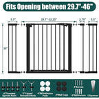 keny 29.7"-46" Baby Gate for Stairs, Auto Close Dog Gates for Doorways - Image 6