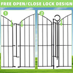 Decorative Garden Fence 24in x20ft, 10 Pack No Dig Fence Animal Barrier - Image 4