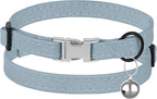 Leather Cat Collar with Buckle and Removable Bell - Image 2