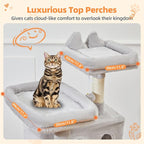 Taoqimiao Cat Tree 57.5-Inch, Cat Tower - Image 7