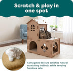 FurHaven Farmhouse Multi-Level Cardboard Cat House - Image 7