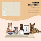 AVERYDAY 100% Waterproof Thicker Silicone Dog Food Mat, 0.63'' Raised Edge Bowl - Image 6