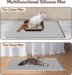 Cat Mat for Litter Box, Large 34" X 22" Cat Litter Mat, Waterproof Silicone Pad - Image 6
