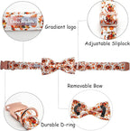 Dog Collar - Thanksgiving Turkey Bowtie Gift Soft Bow Collar - Image 2