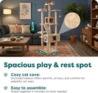 FurHaven 69.3" Tall Cat Scratching Post Tower - Image 3