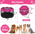 Dog Cat Playpen, Large Puppy Pet Playpen, Dog Crate Tent Cage Indoor/Outdoor - Image 8