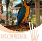 Veemoon Wood Bird Perch Stand 5pcs Parrot Cage Stick Standing Sticks Climbing - Image 5