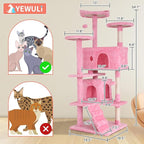 54in Cat Tree Cat Climbing Tower - Image 7
