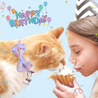 SCENEREAL Cat Bandana Collar for Birthday - Image 3