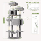 Globlazer Cat Tree Tower, 76-Inch Extra Tall Multi-Level Cat Furniture - Image 6