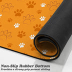 Dog Food Mat, Absorbent Water Bowl Mats Cat Pet Feeding Placemats Orange 12 * - Image 3